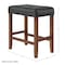 Alaterre Furniture Madison Backless Counter Height Stool True Walnut Finish with Black PU AVMA2170 - alternate 17